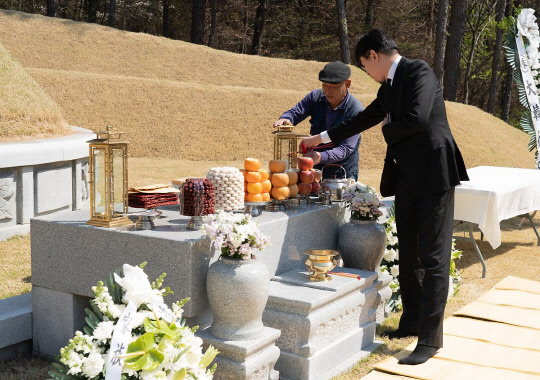 2020년 4월 고 조양호 회장 1주기 모습. <출처=한진그룹>